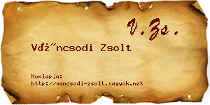 Váncsodi Zsolt névjegykártya