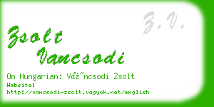 zsolt vancsodi business card